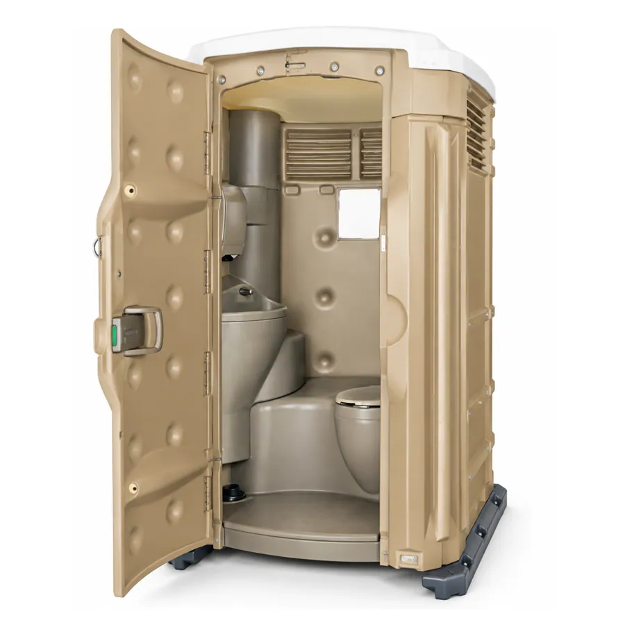 Interior of the High Tech II Deluxe Flush portable restroom unit